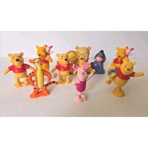 Disney Winnie The Pooh Tigger And Friends Lot of 10 -Cake Toppers, Toys 2-3”